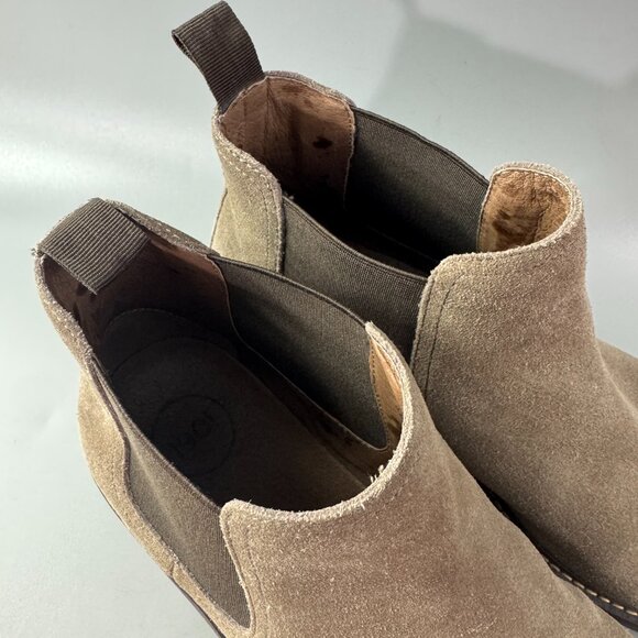 1901 Chukka Taupe Leather Upper Ankle Slip On Boots, Men\'s Size 9.5